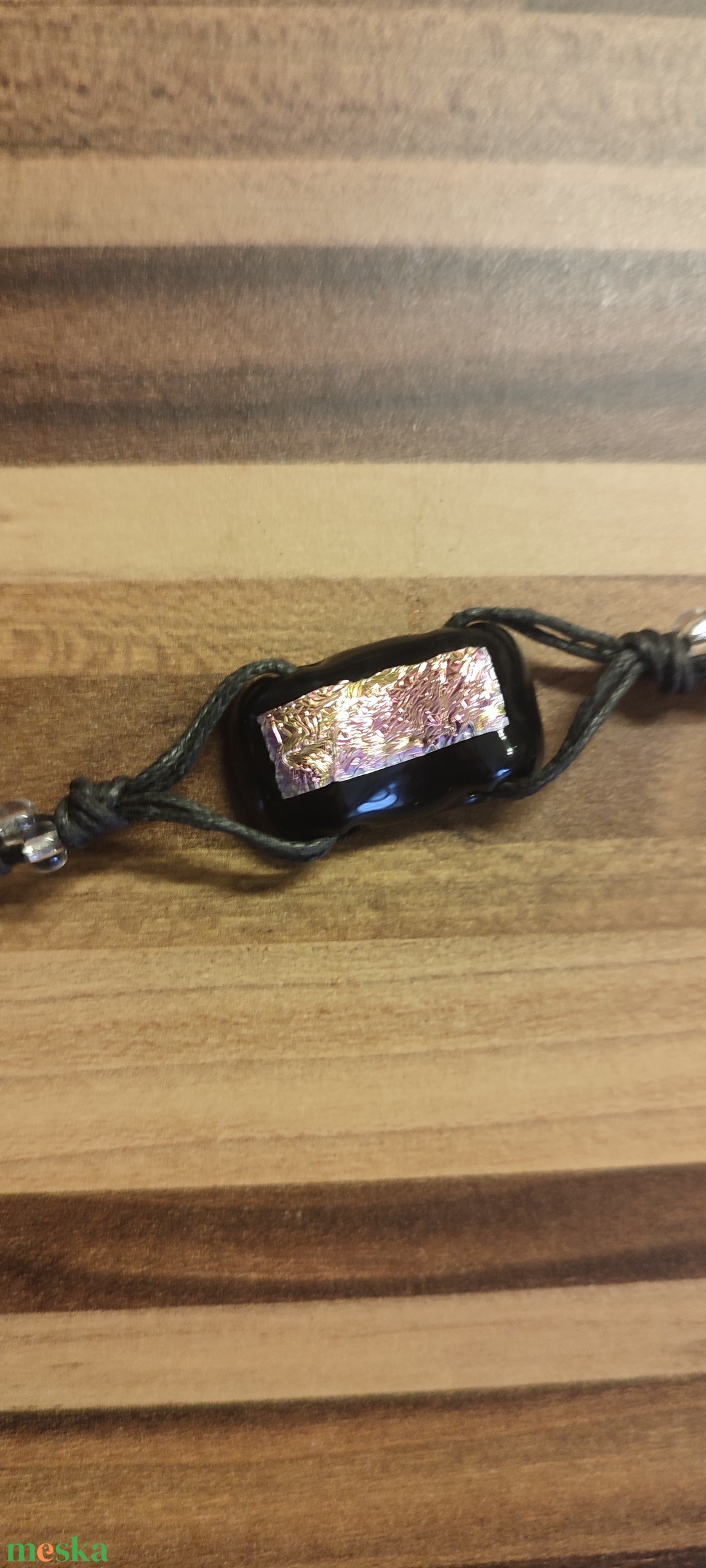 Rózsaszín irizáló karkötő - ékszer - karkötő - gyöngyös karkötő - Meska.hu