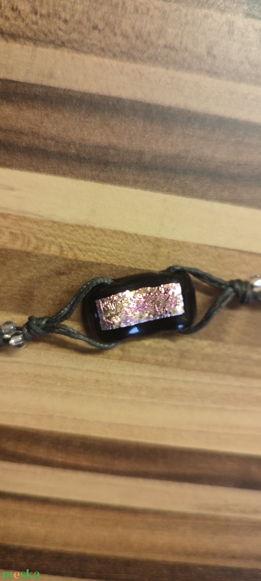 Rózsaszín irizáló karkötő - ékszer - karkötő - gyöngyös karkötő - Meska.hu