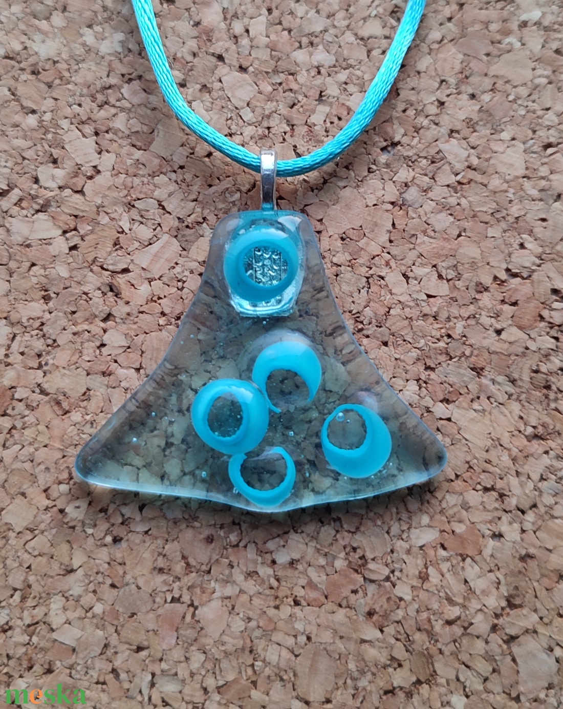 Kék és kék fúziója  - ékszer - nyaklánc - medál - Meska.hu