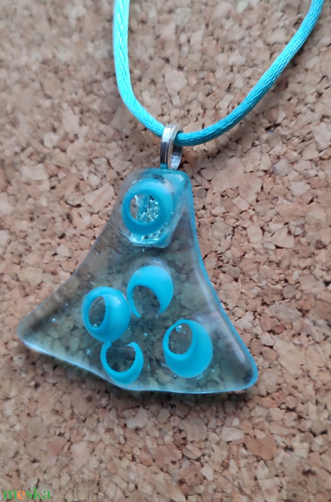 Kék és kék fúziója  - ékszer - nyaklánc - medál - Meska.hu