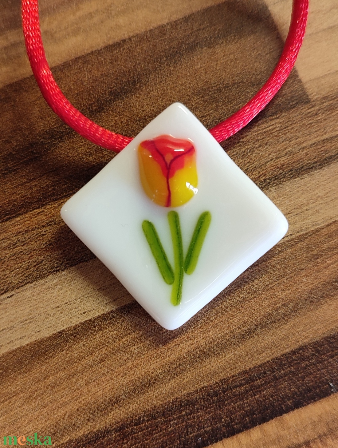 Tulipános medál - ékszer - ékszerszett - Meska.hu