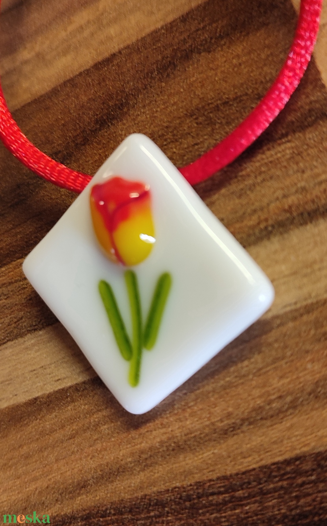 Tulipános medál - ékszer - ékszerszett - Meska.hu