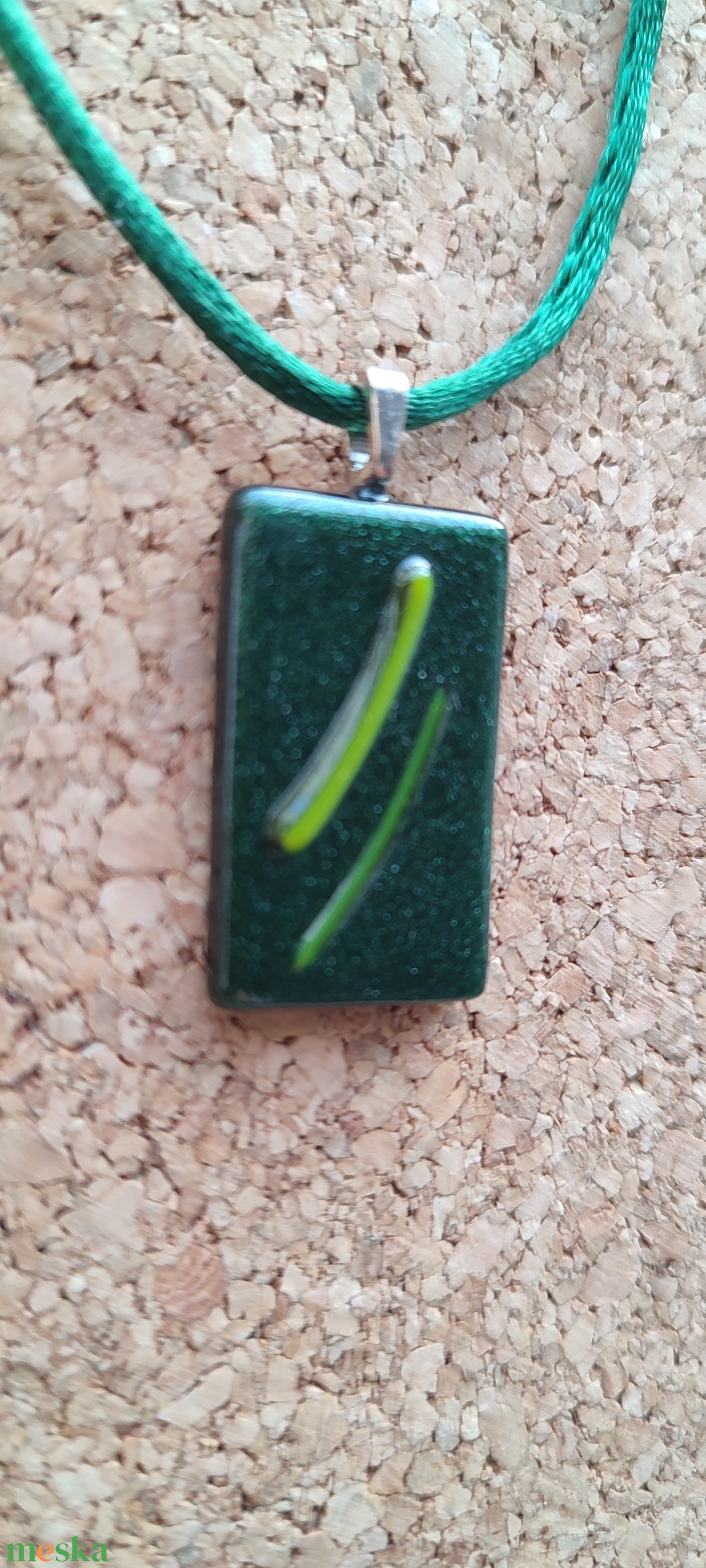 Zöld  aventurin medál - ékszer - nyaklánc - medál - Meska.hu
