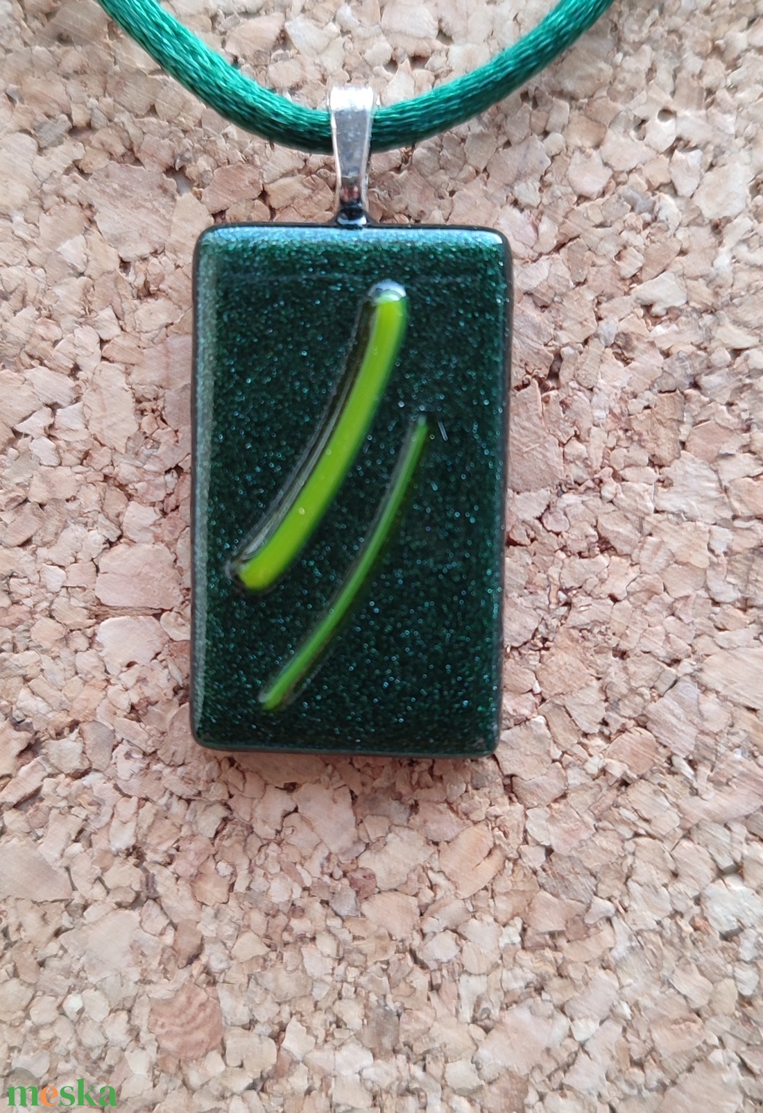 Zöld  aventurin medál - ékszer - nyaklánc - medál - Meska.hu