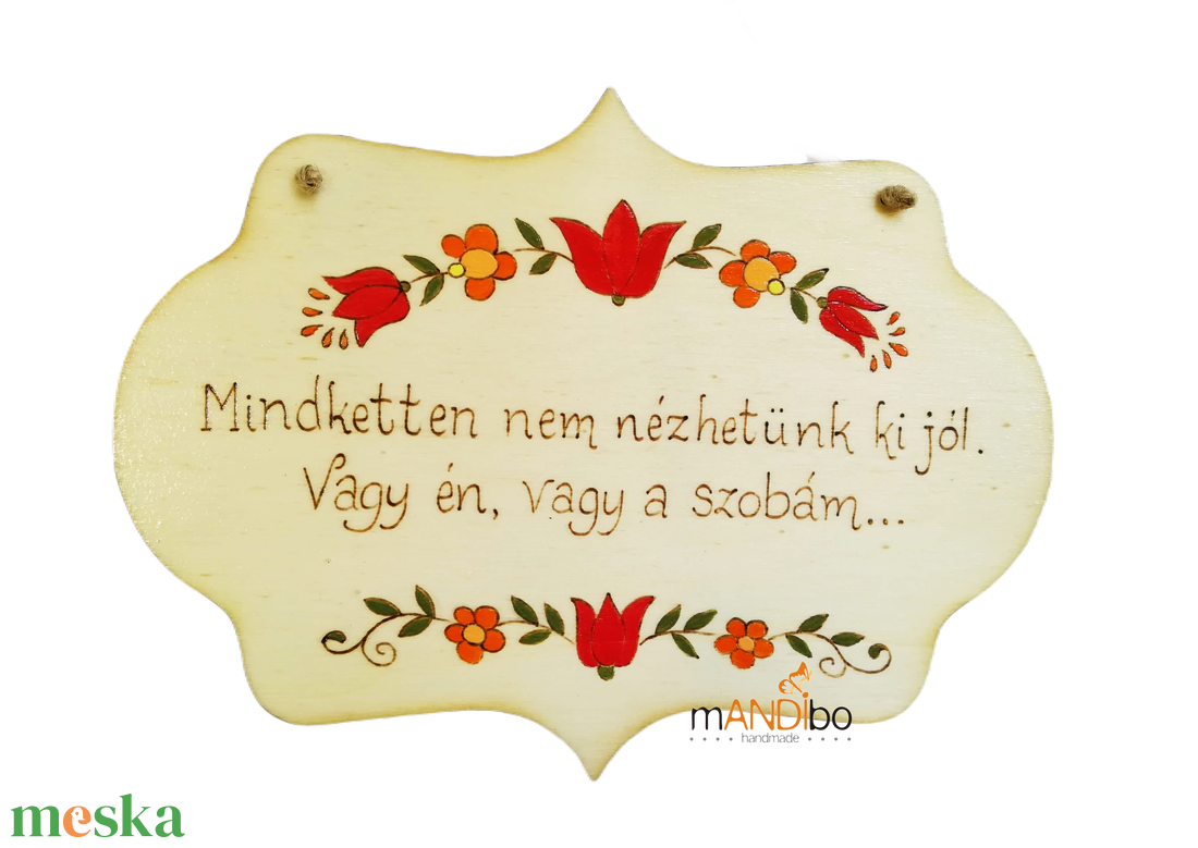 Rend-es vicces pirogravírozott kép - otthon & életmód - dekoráció - ajtó- és ablak dekoráció - ajtódísz & kopogtató - Meska.hu