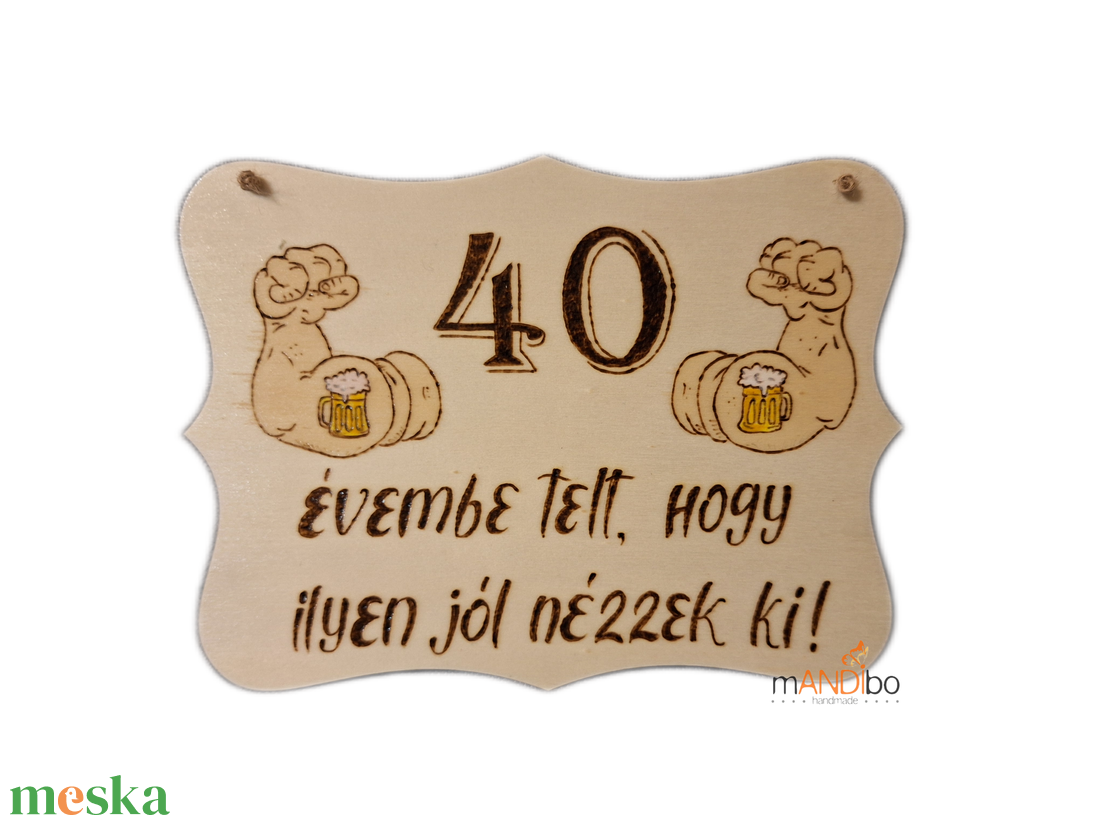 Vicces személyre szabható pirogravírozott születésnapos kép - otthon & lakás - dekoráció - kép & falikép - fából készült kép - Meska.hu