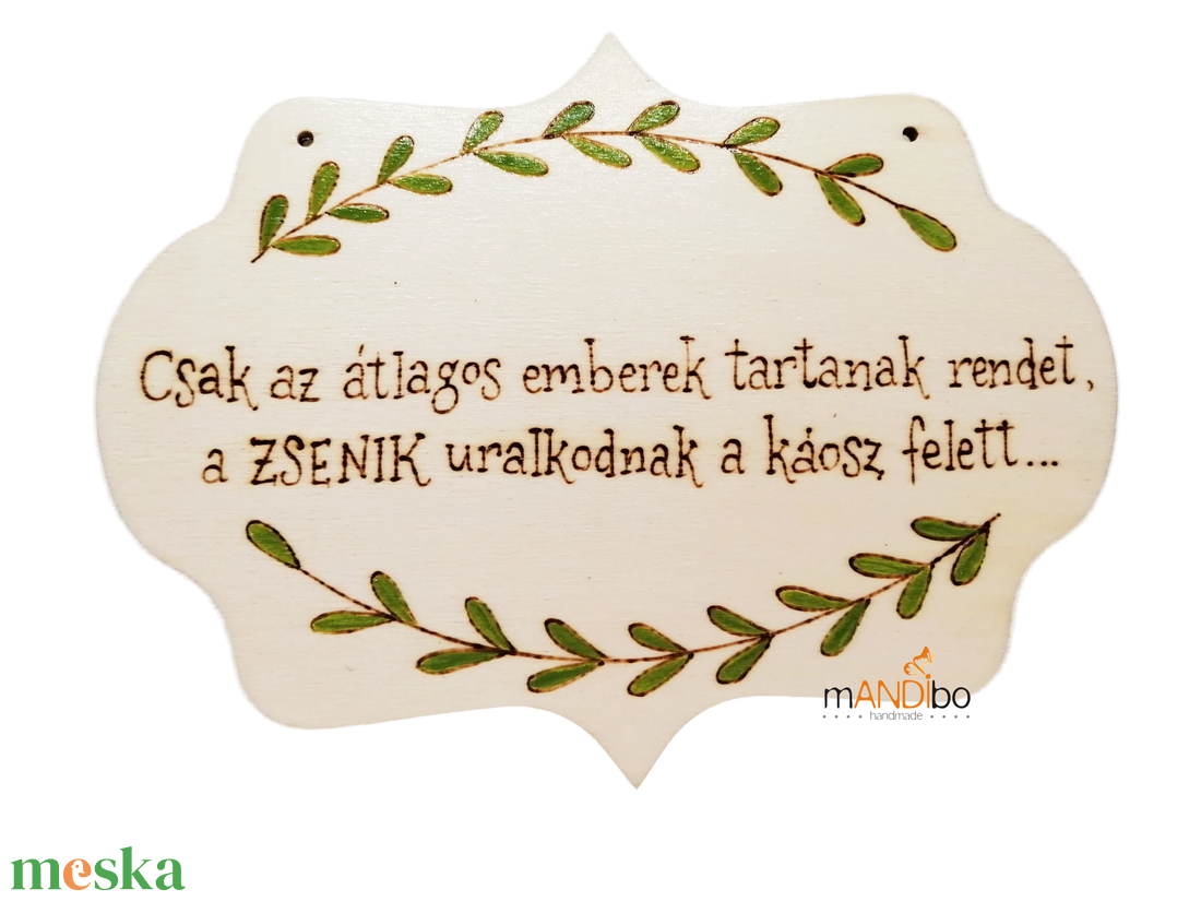 Rendes kép zseniknek - otthon & életmód - dekoráció - ajtó- és ablak dekoráció - ajtódísz & kopogtató - Meska.hu