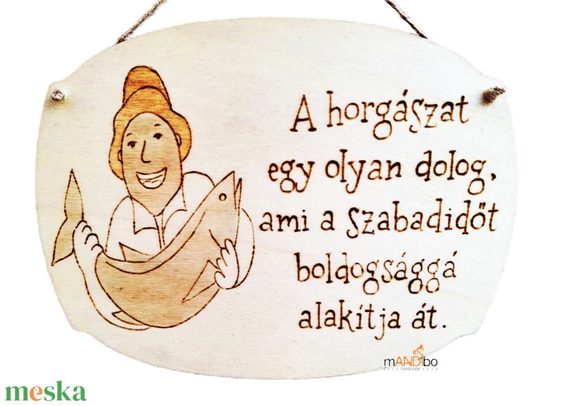 Vicces képecske horgászatkedvelőknek - otthon & életmód - dekoráció - kép & falikép - táblakép - Meska.hu