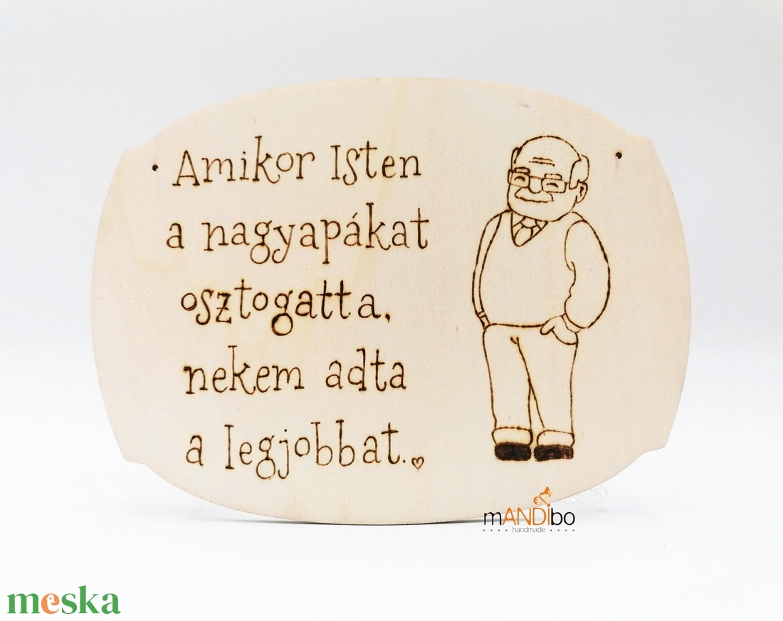 Nagyapának készült képecske  - otthon & életmód - dekoráció - ajtó- és ablak dekoráció - ajtódísz & kopogtató - Meska.hu