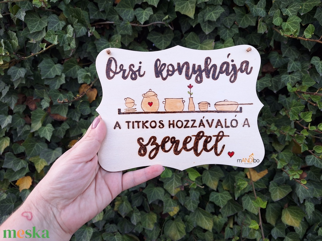 Az én konyhám - személyre szabható pirogravírozott kép  - otthon & életmód - konyhafelszerelés, tálalás - konyhai dekoráció - konyhai dísz - Meska.hu