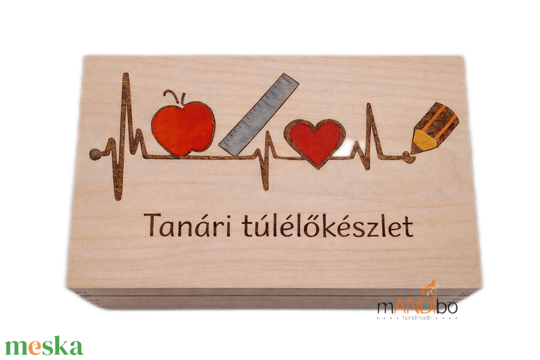 Tanári túlélőkészlet - vicces ajándék pedagógusoknak évzáróra, ballagásra - esküvő - emlék & ajándék - doboz - Meska.hu