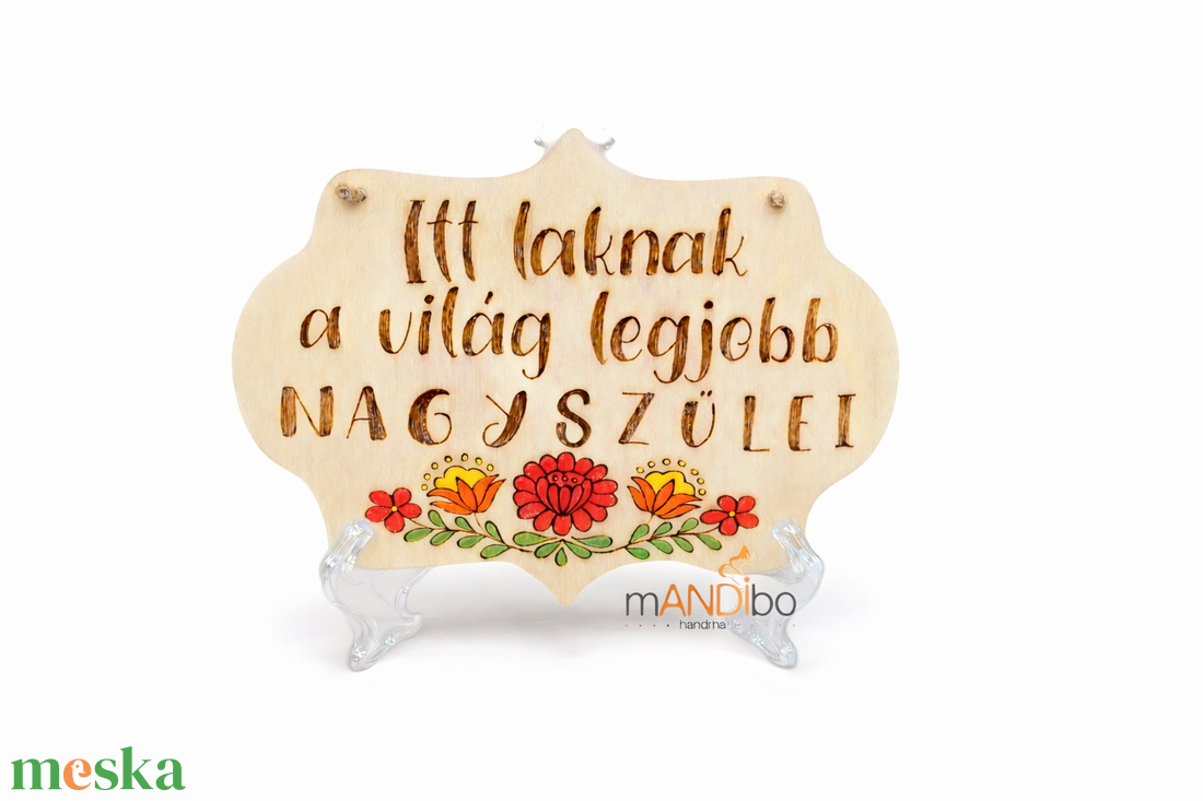 A világ legjobb nagyszülőknek készült pirogravírozott képecske - otthon & életmód - dekoráció - kép & falikép - táblakép - Meska.hu