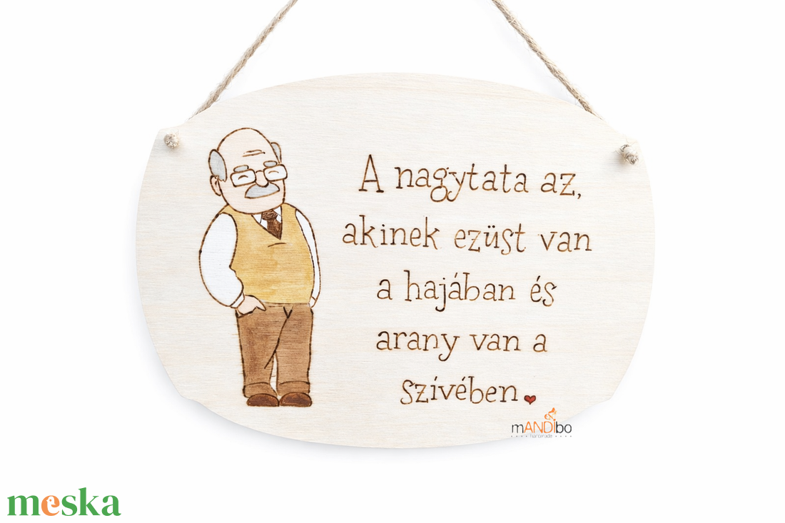 Nagyapának készült képecske  - otthon & életmód - dekoráció - ajtó- és ablak dekoráció - ajtódísz & kopogtató - Meska.hu