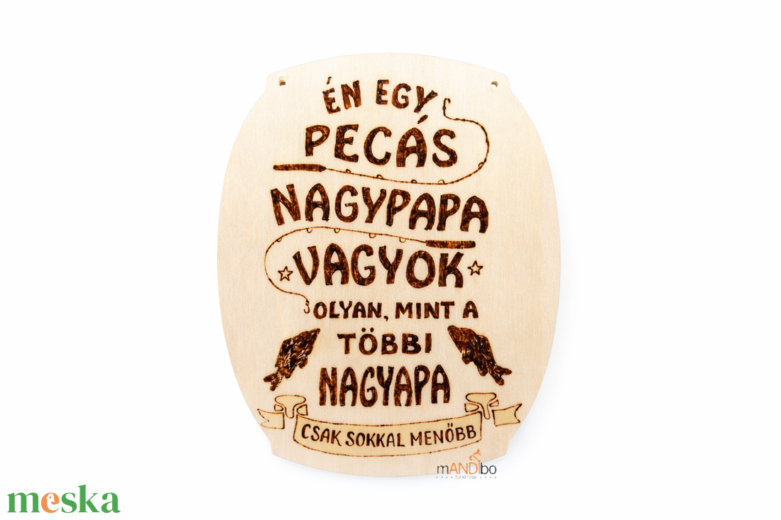 Horgászatot kedvelő nagypapának készült pirogravírozott képecske - otthon & életmód - dekoráció - kép & falikép - táblakép - Meska.hu