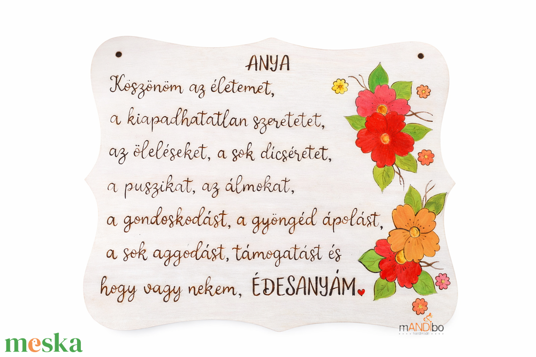 Anyák napjára készült pirogravírozott képecske - otthon & életmód - dekoráció - kép & falikép - táblakép - Meska.hu