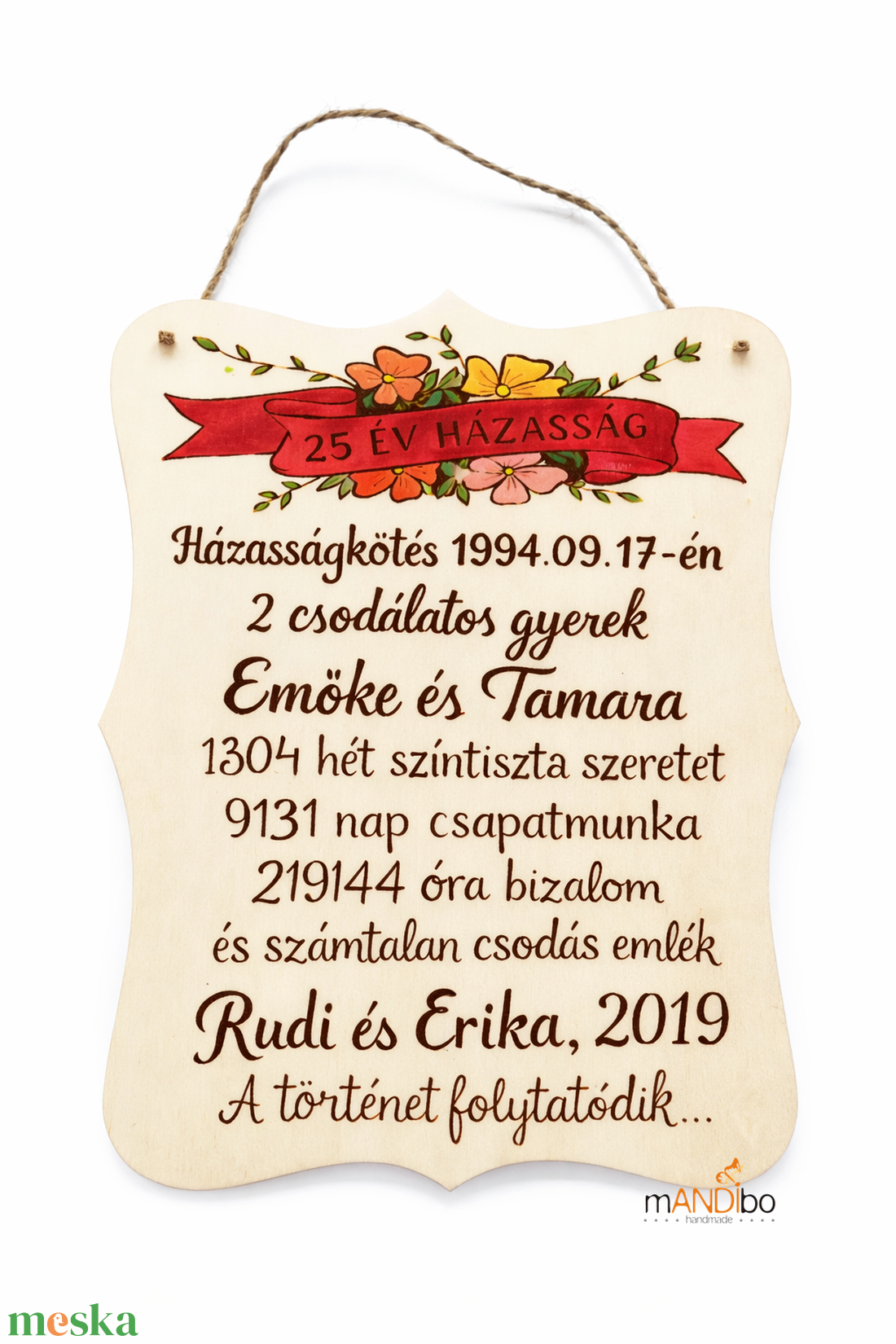 Házassági évfordulóra, Valentinnapra készült személyre szabható pirogravírozott kép - otthon & életmód - dekoráció - kép & falikép - fából készült kép - Meska.hu