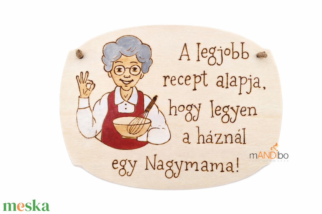 Nagymamának készült pirogravírozott képecske - otthon & életmód - dekoráció - kép & falikép - táblakép - Meska.hu