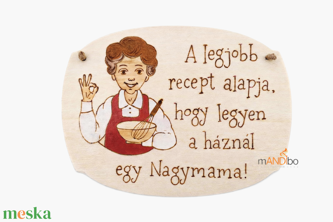 Nagymamának készült pirogravírozott képecske - otthon & életmód - dekoráció - kép & falikép - táblakép - Meska.hu