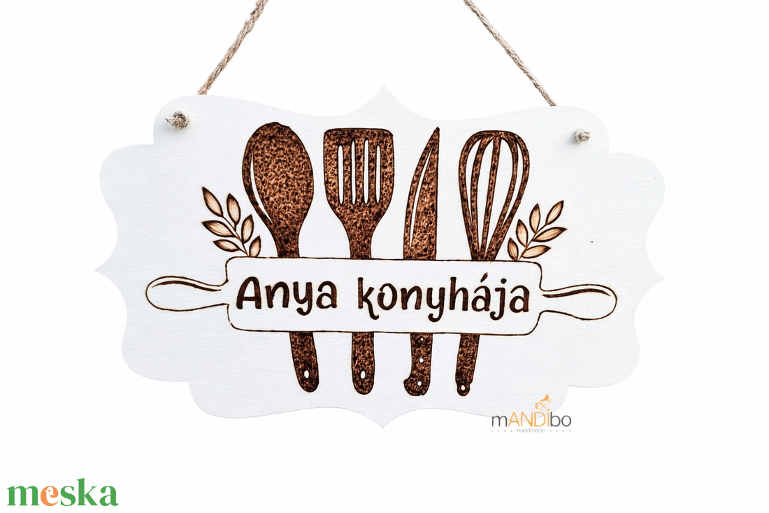 Anya / mama konyhája - személyreszabható pirogravírozott képecske - otthon & életmód - dekoráció - kép & falikép - táblakép - Meska.hu