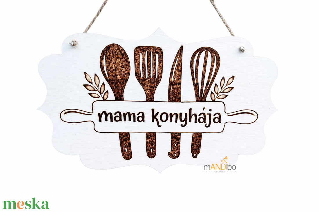Anya / mama konyhája - személyreszabható pirogravírozott képecske - otthon & életmód - dekoráció - kép & falikép - táblakép - Meska.hu