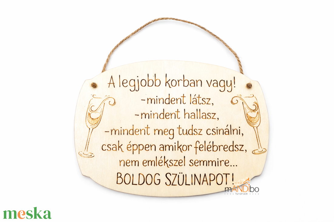 Vicces születésnapra készült pirogravírozott kép borkedvelőknek - otthon & életmód - dekoráció - kép & falikép - fából készült kép - Meska.hu
