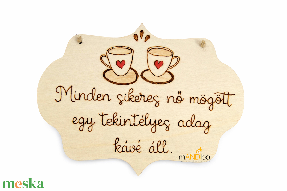 Kávés - vicces pirogravírozott kép  - otthon & életmód - dekoráció - kép & falikép - fából készült kép - Meska.hu