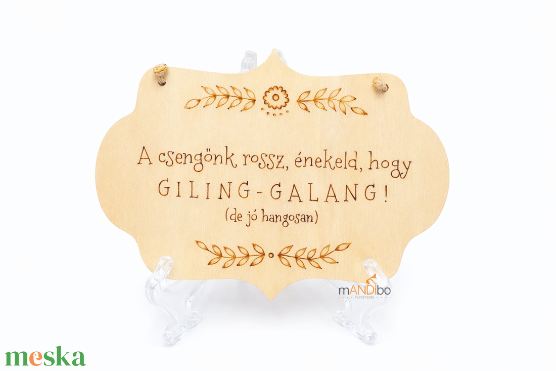 Csengőnk rossz - vicces pirogravírozott kép  - otthon & életmód - dekoráció - kép & falikép - fából készült kép - Meska.hu