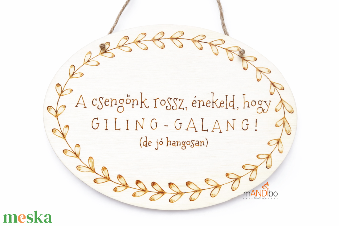 Csengőnk rossz - vicces pirogravírozott kép  - otthon & életmód - dekoráció - kép & falikép - fából készült kép - Meska.hu