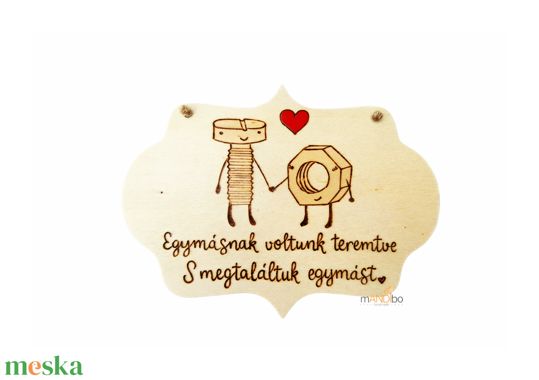 Évfordulóra, Valentin napra készült képecske - otthon & életmód - dekoráció - ajtó- és ablak dekoráció - ajtódísz & kopogtató - Meska.hu