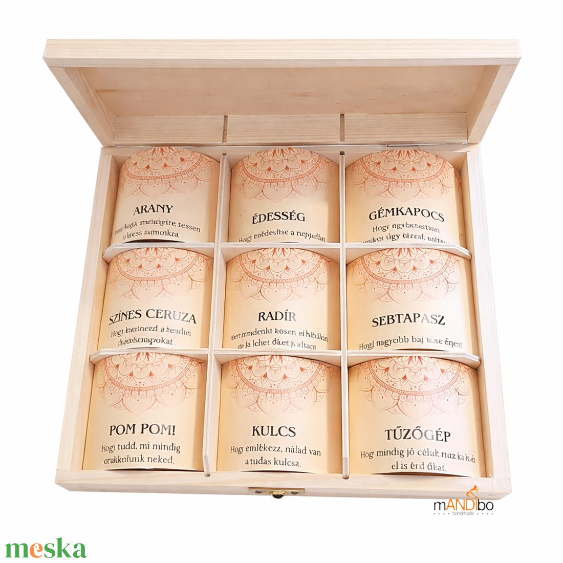 Mandalás túlélőkészlet - vicces ajándék  - esküvő - emlék & ajándék - doboz - Meska.hu