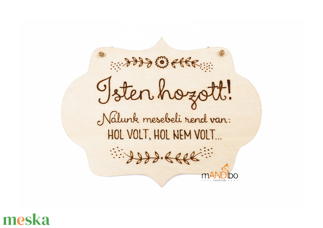 Mesebeli rend pirogravírozott kép - otthon & életmód - dekoráció - ajtó- és ablak dekoráció - ajtódísz & kopogtató - Meska.hu