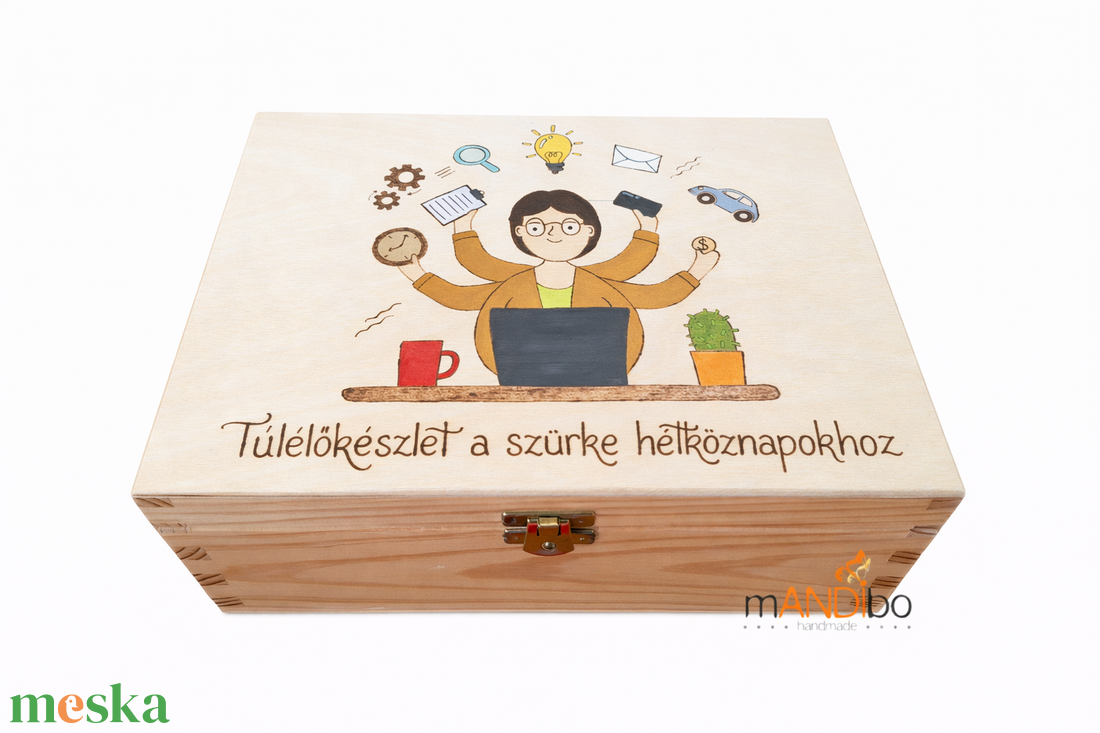 Túlélőkészlet a szürke hétköznapokhoz - vicces ajándék pedagógusoknak évzáróra, ballagásra - esküvő - emlék & ajándék - doboz - Meska.hu