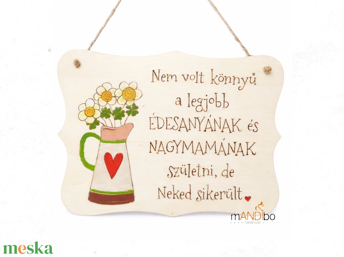 Édesanyáknak és nagymamáknak készült személyreszabható pirogravírozott képecske - otthon & életmód - dekoráció - kép & falikép - táblakép - Meska.hu