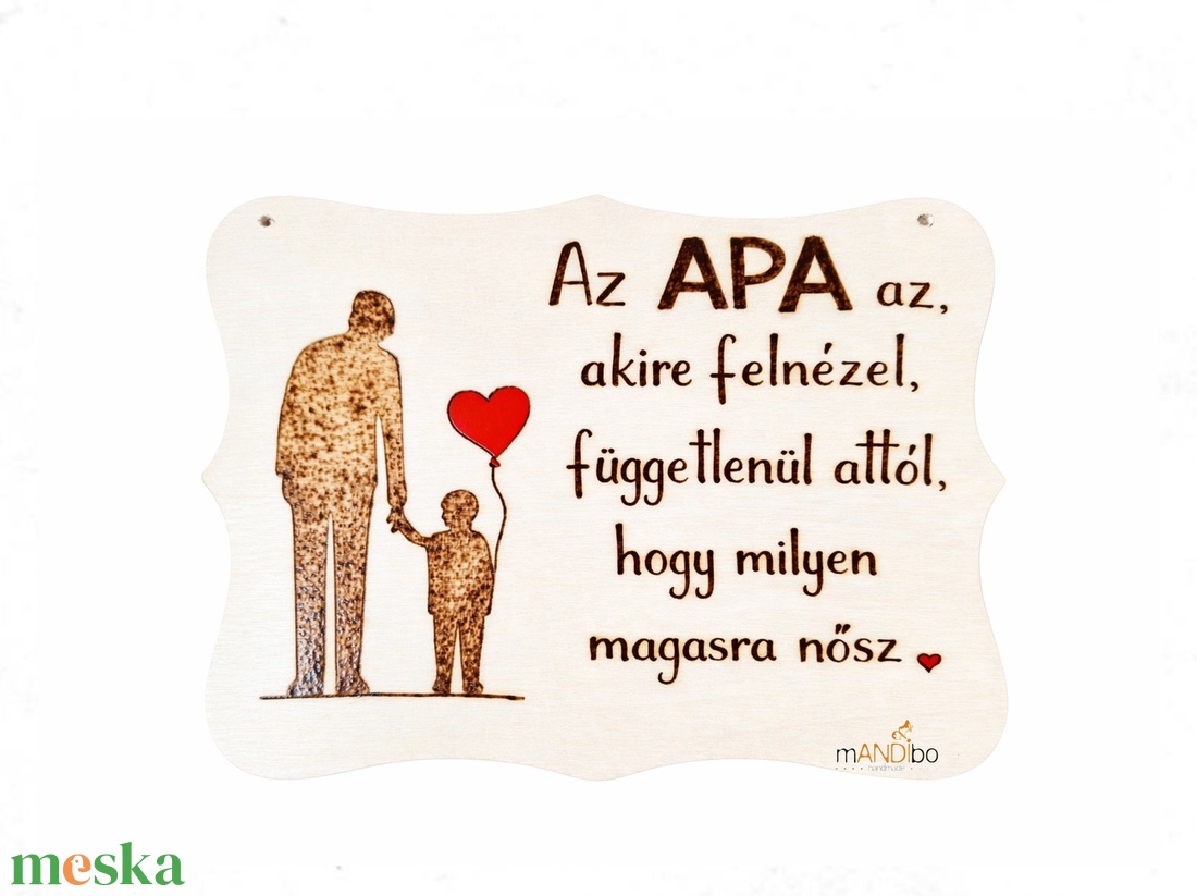 Pirogravírozott kép apának - otthon & életmód - dekoráció - kép & falikép - fából készült kép - Meska.hu