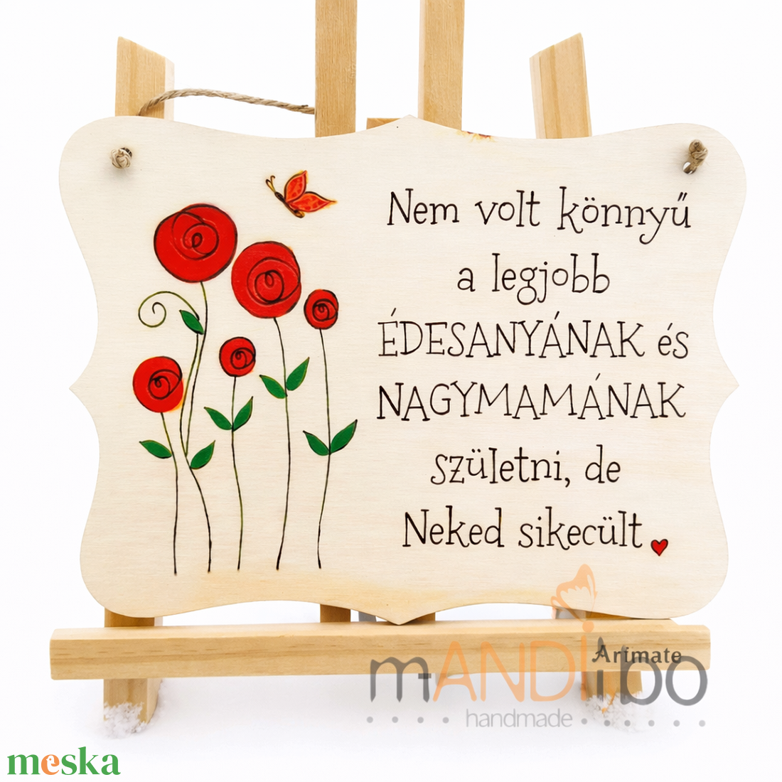 Édesanyáknak és nagymamáknak készült személyreszabható pirogravírozott képecske - otthon & életmód - dekoráció - kép & falikép - táblakép - Meska.hu