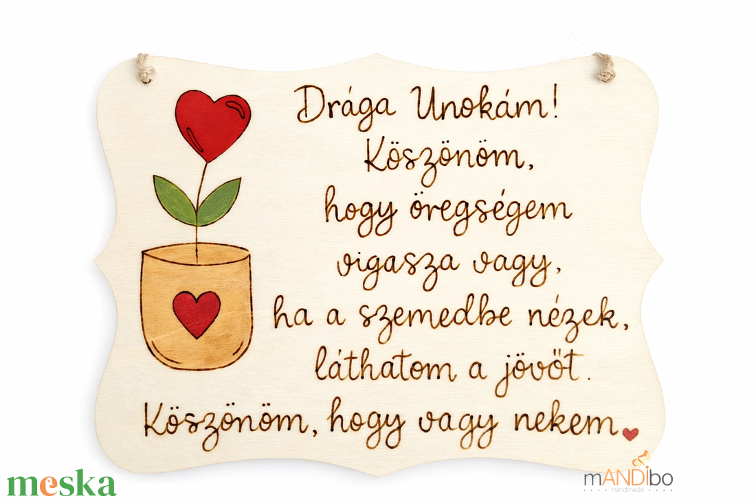 Unokának készült pirogravírozott képecske - otthon & életmód - dekoráció - kép & falikép - táblakép - Meska.hu