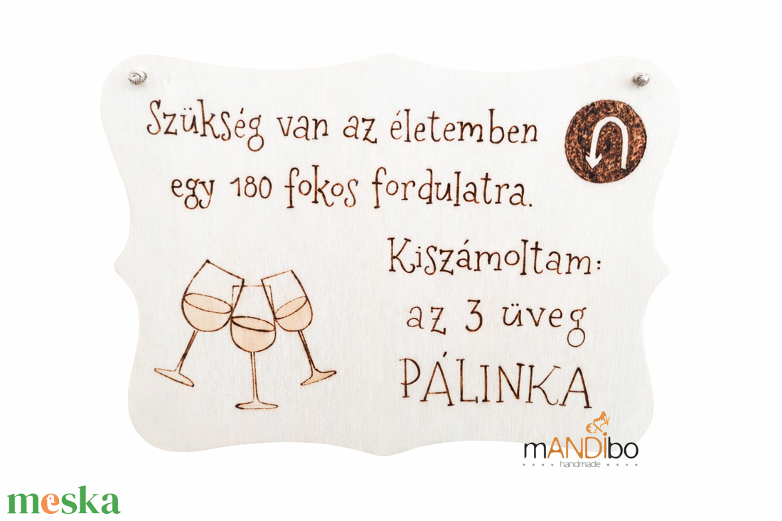 Vicces pálinkás pirogravírozott képecske - otthon & életmód - dekoráció - kép & falikép - táblakép - Meska.hu