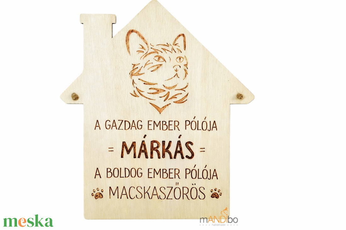 Kutyás kopogtató - pirogravírozott képecske - otthon & életmód - dekoráció - ajtó- és ablak dekoráció - ajtótábla - Meska.hu