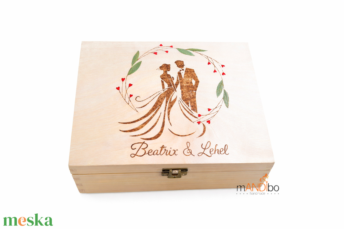 A boldog házasság nélkülözhetetlen kellékei - humoros személyre szóló esküvői ajándék - esküvő - emlék & ajándék - doboz - Meska.hu