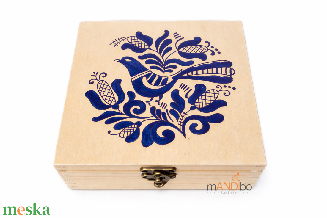 Korondi mintás teafilter tartó doboz - otthon & életmód - konyhafelszerelés, tálalás - konyhai tárolás - tea & kávé tárolás - Meska.hu