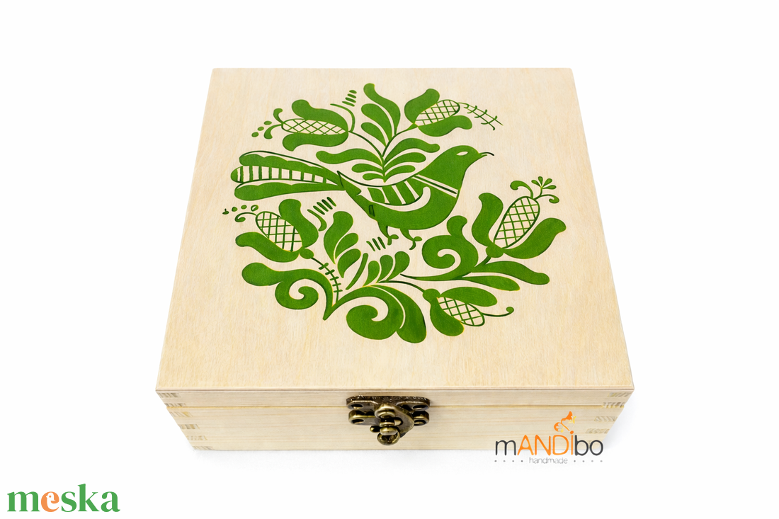 Korondi mintás teafilter tartó doboz - otthon & életmód - konyhafelszerelés, tálalás - konyhai tárolás - tea & kávé tárolás - Meska.hu