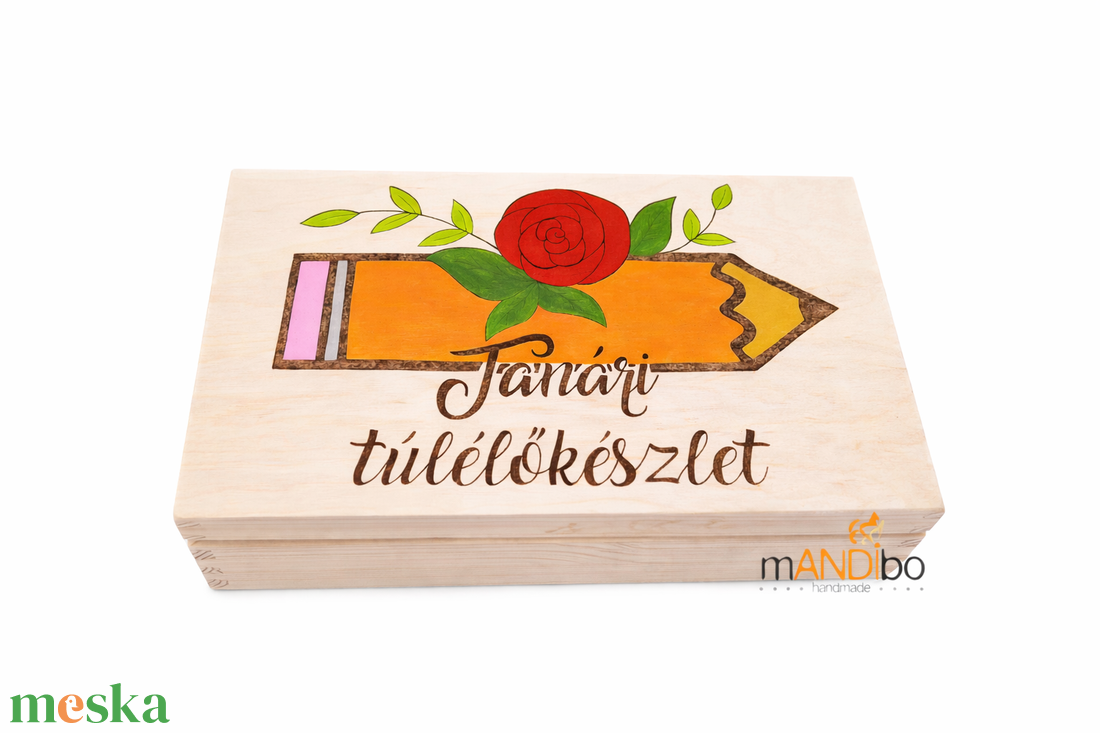 Tanári túlélőkészlet - vicces ajándék pedagógusoknak évzáróra, ballagásra - esküvő - emlék & ajándék - doboz - Meska.hu