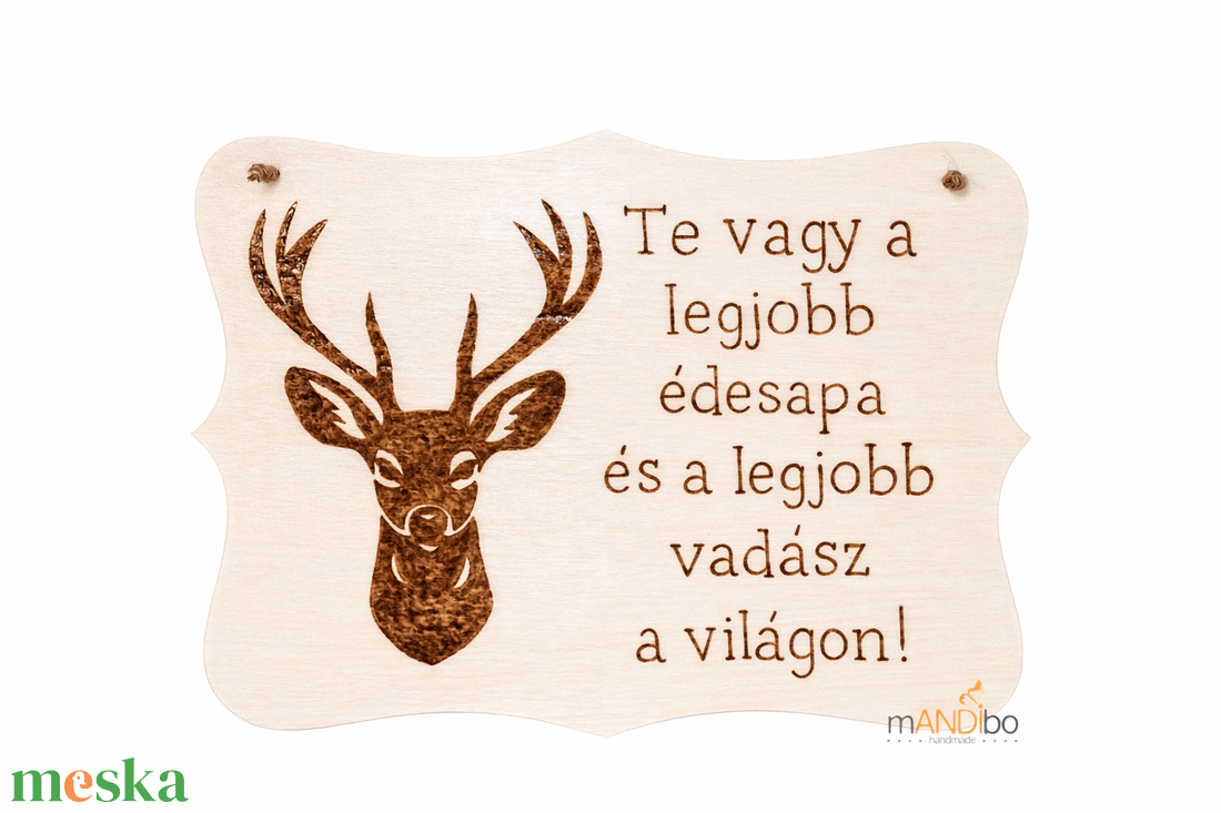 Pirogravírozott kép vadász apának - otthon & életmód - dekoráció - kép & falikép - fából készült kép - Meska.hu