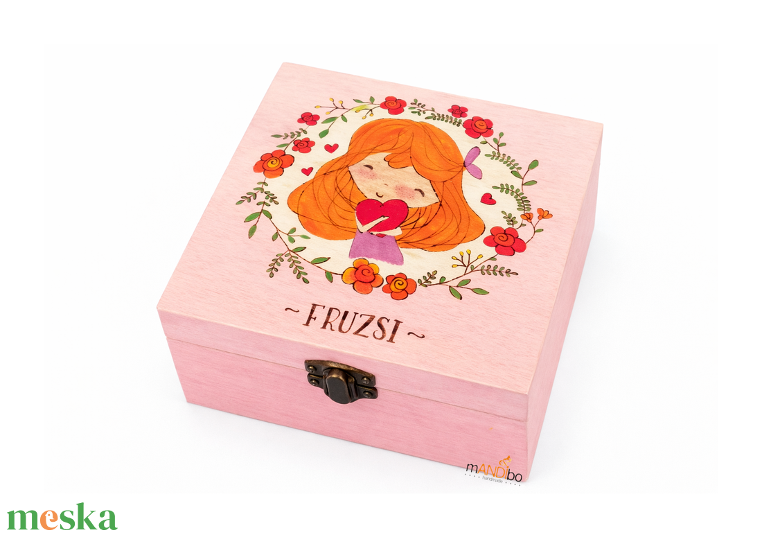 Kislányos ékszertartó - kincsesláda - doboz - ékszer - ékszertartó - ékszerdoboz - Meska.hu