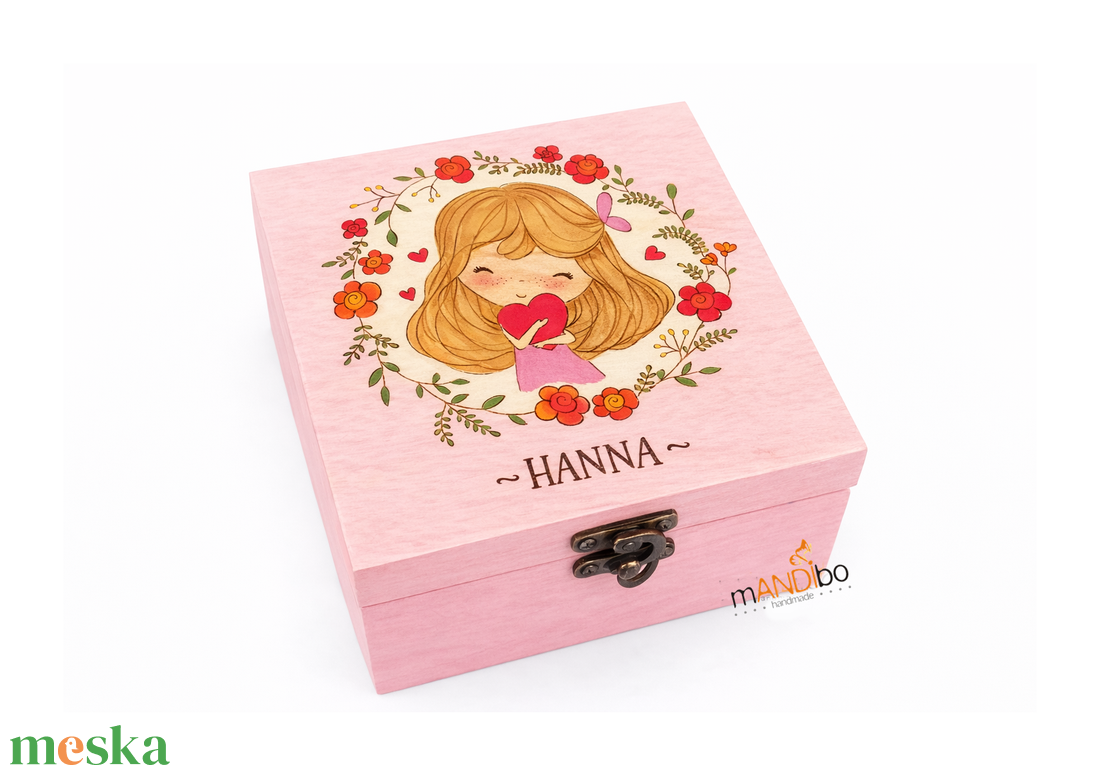 Kislányos ékszertartó - kincsesláda - doboz - ékszer - ékszertartó - ékszerdoboz - Meska.hu