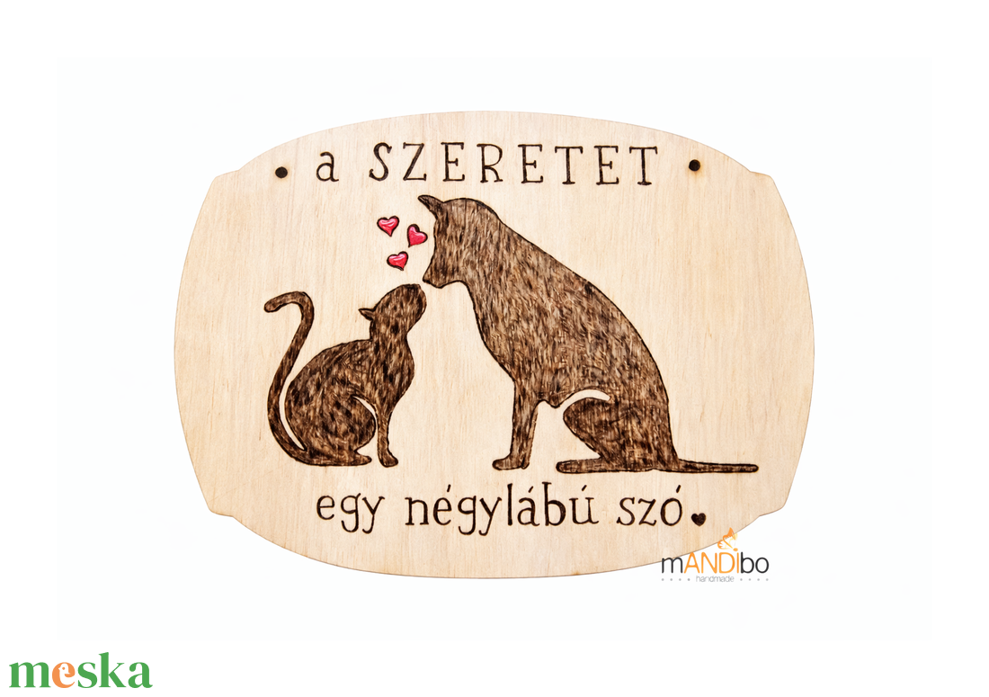 Kutya / macska kedvelőknek - vicces kopogtató - pirogravírozott képecske - otthon & életmód - dekoráció - ajtó- és ablak dekoráció - ajtótábla - Meska.hu