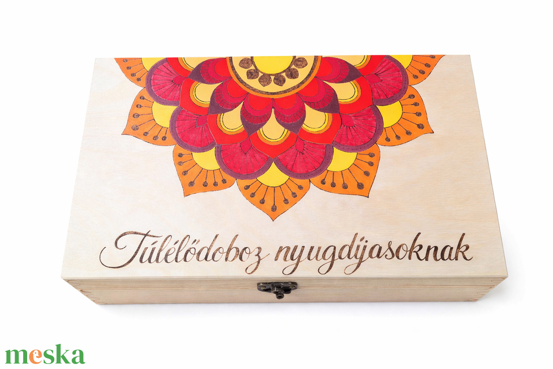 Nyugdíjas túlélőkészlet - vicces ajándék  - esküvő - emlék & ajándék - doboz - Meska.hu