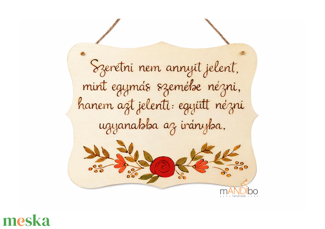 Virágos mintás pirogravírozott kép eljegyzésre, esküvőre, évfordulóra.  - otthon & életmód - dekoráció - ajtó- és ablak dekoráció - ajtódísz & kopogtató - Meska.hu