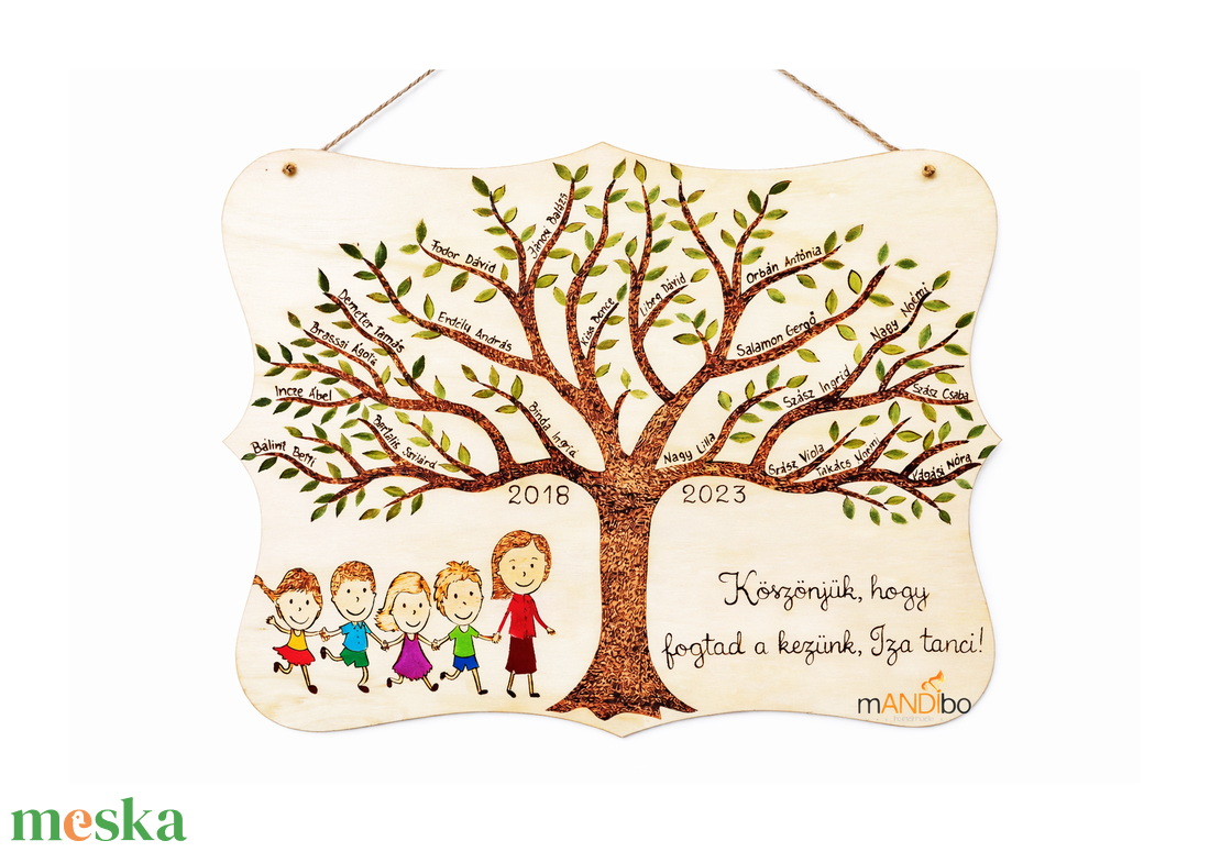 Személyre szabható fás-neves kép tanárnak, tanárnőnek, tanítónéninek, óvónéninek - otthon & életmód - dekoráció - ajtó- és ablak dekoráció - ajtódísz & kopogtató - Meska.hu