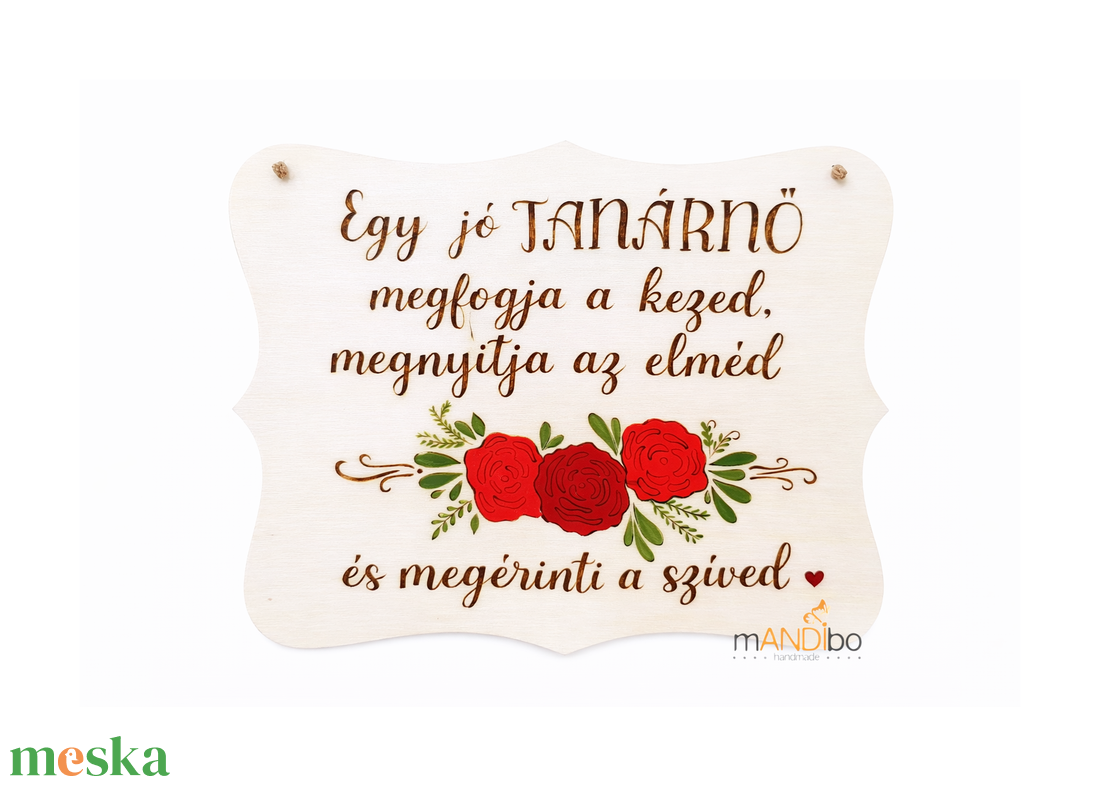 Virágos mintás kép legjobb tanárnak, tanárnőnek, tanítónéninek, óvónéninek - otthon & életmód - dekoráció - ajtó- és ablak dekoráció - ajtódísz & kopogtató - Meska.hu